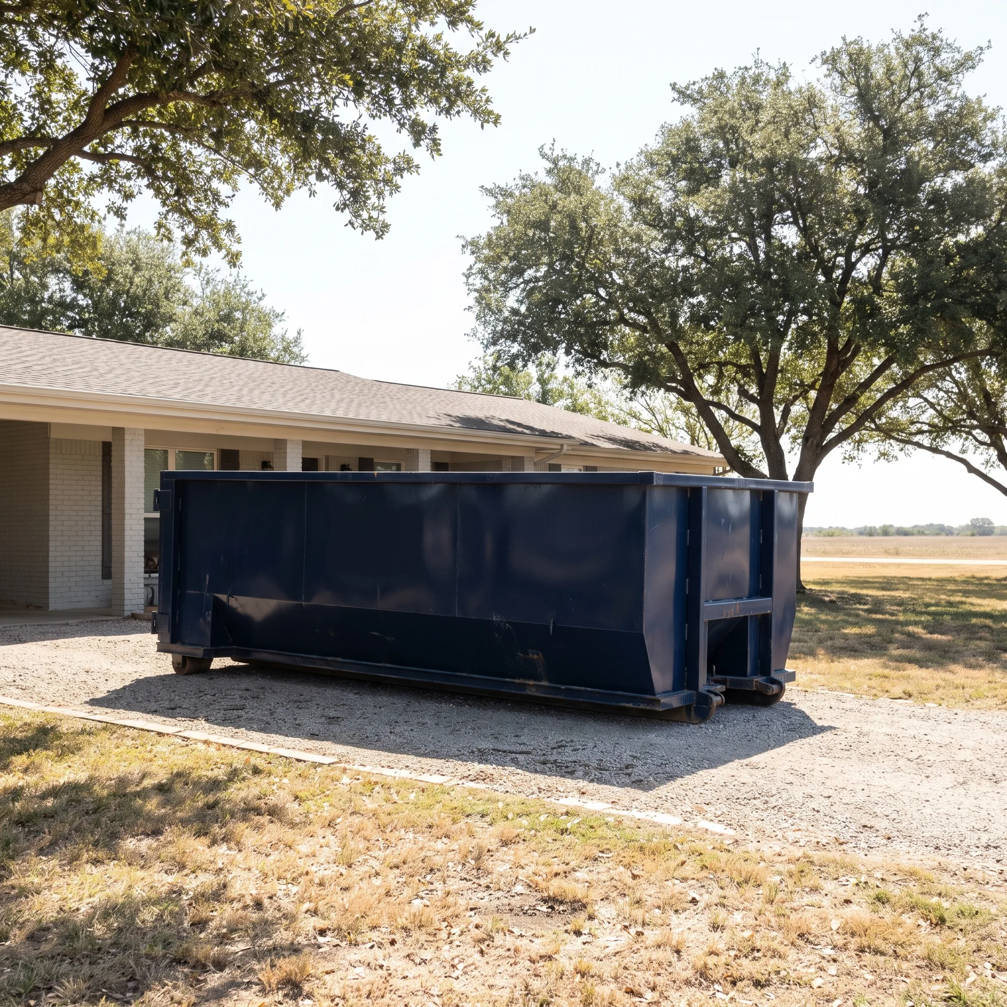 Dumpster on a Houston, TX job site